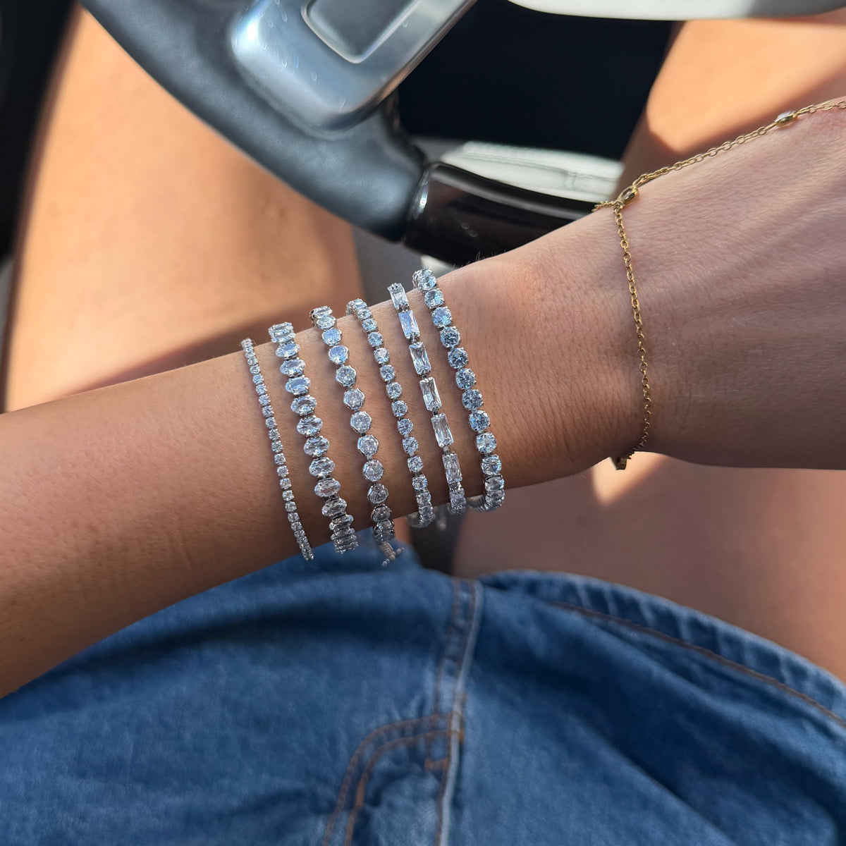 Champagne Queen Tennis Bracelet